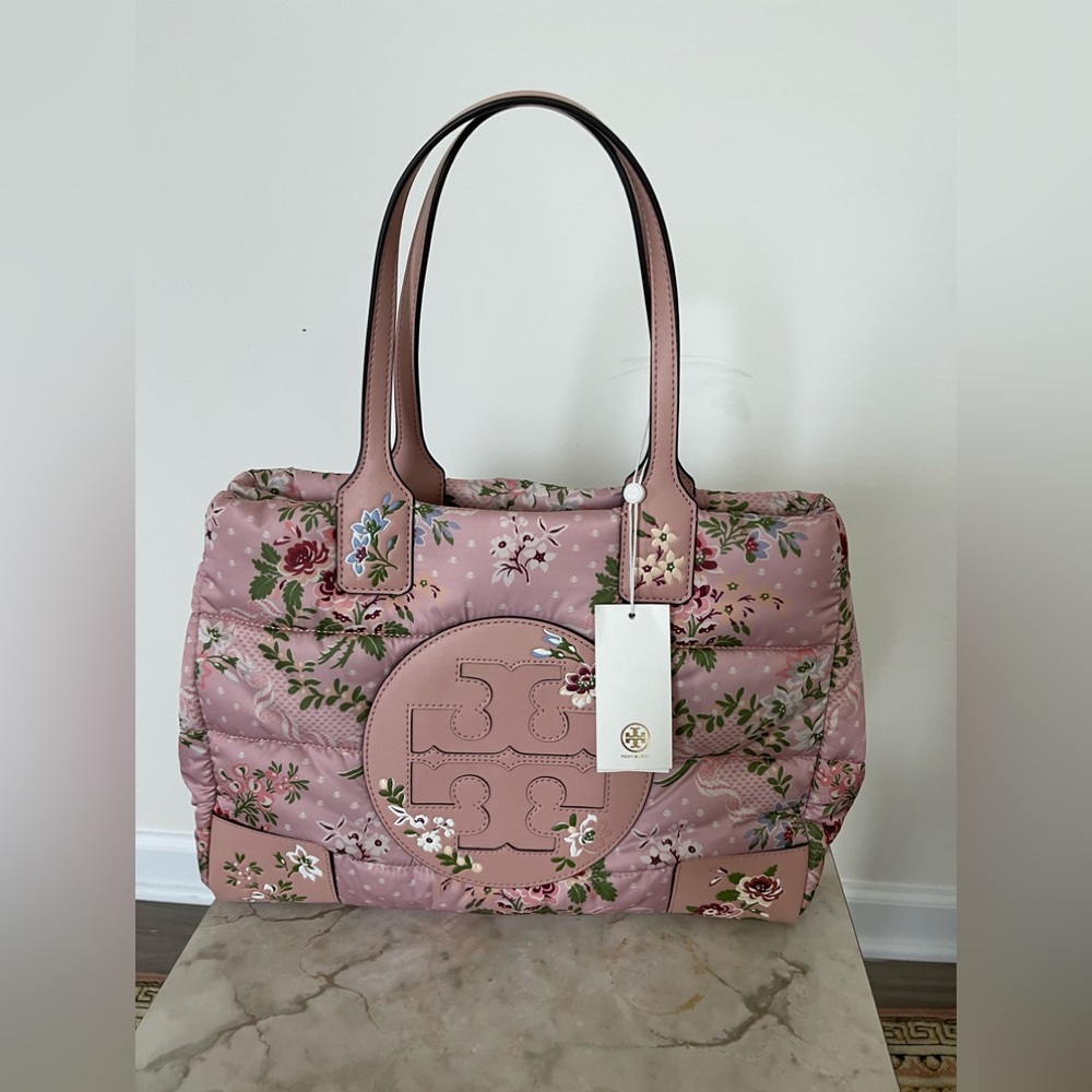 NWT TORY BURCH ELLA BROCADE MINI PUFFER TOTE
